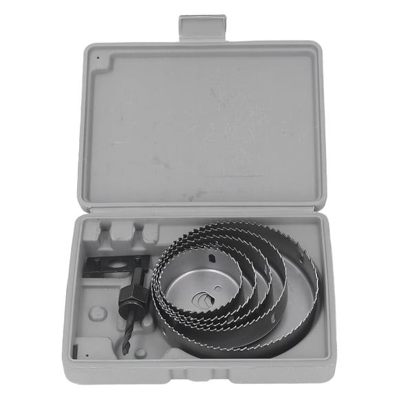 Kit de sierra de corona para carpintería, cortador de agujeros con dientes de sierra para metal, plástico y madera, 64 mm, 76 mm, 89 mm, 102 mm y 127 mm