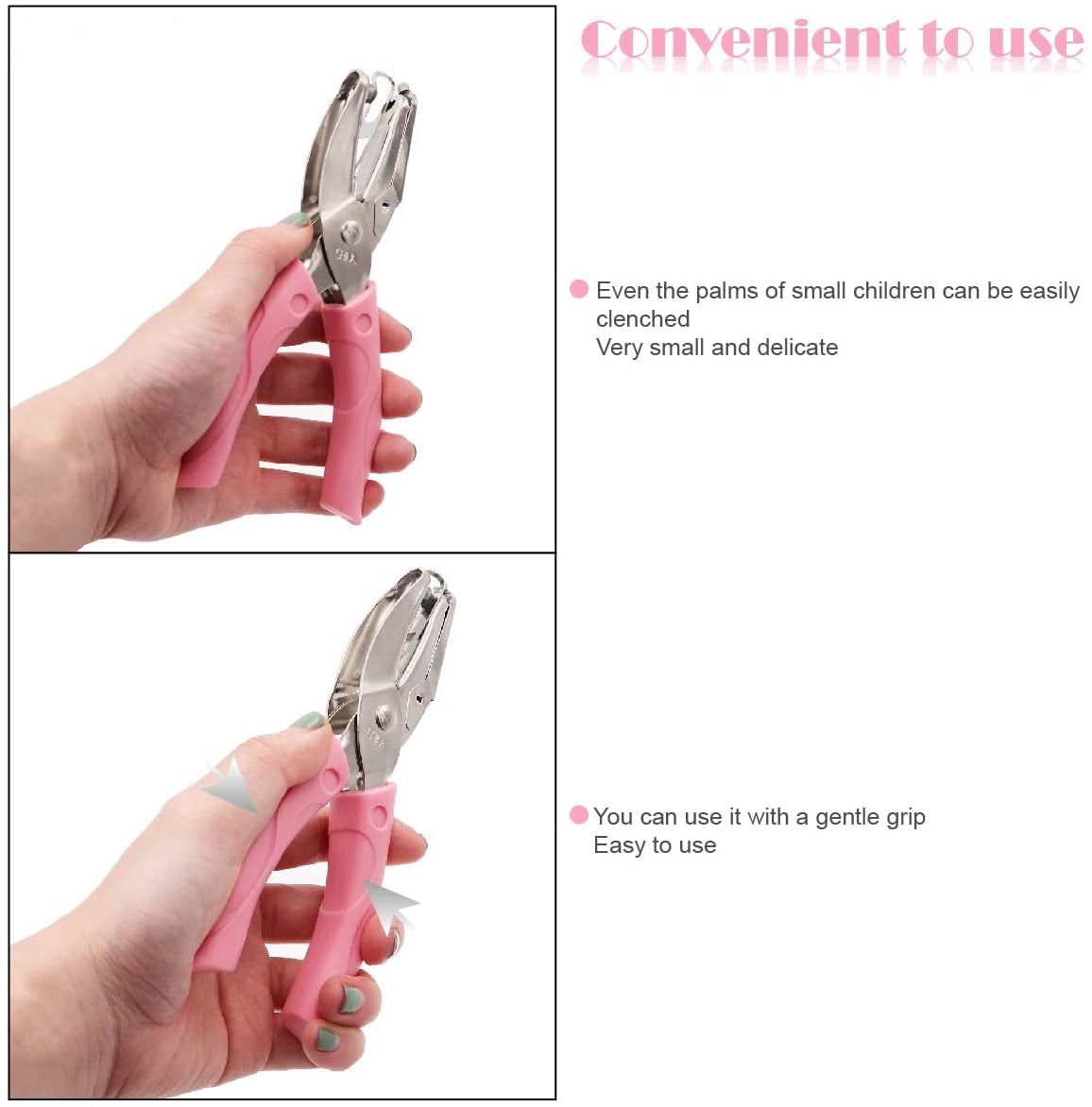 Yirtree Small Mini Tiny Shaped Circle Metal Single Handheld Hole Paper  Punch Punchers with Soft-Handled for Tags Clothing Ticket 1.5/3/5/5.5/6mm