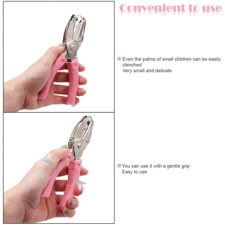 Small Mini Tiny Shaped Circle Metal Single Handheld Hole Paper Punch  Punchers with Soft-Handled for Tags Clothing Ticket