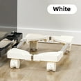 thumbnail image 1 of Computer Tower Stand, Adjustable Mobile CPU Stand, CPU Holder PC Tower Stand with Rolling Caster Wheels, Pc Floor Riser Stand White, 1 of 6