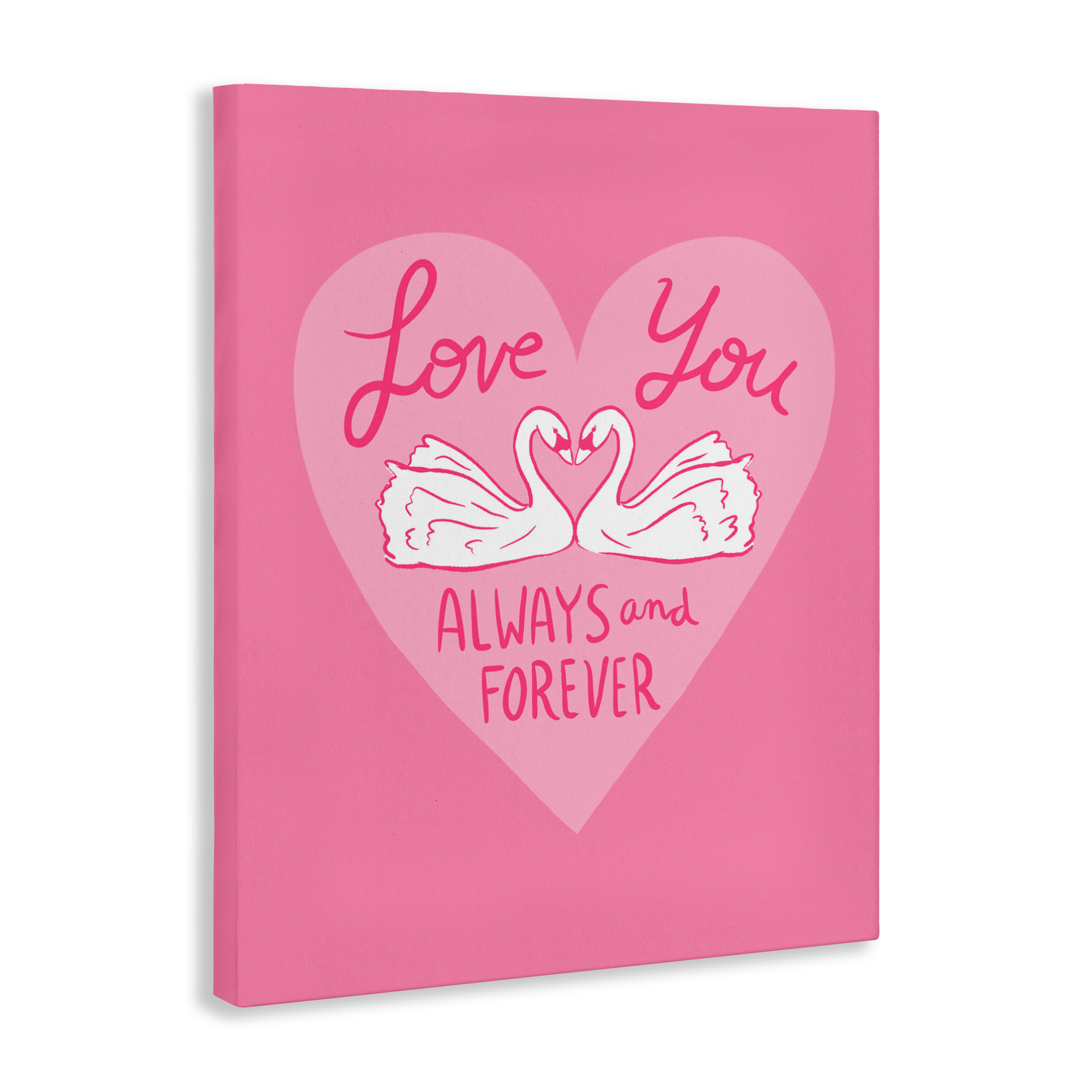 Always & Forever Swans Canvas Wall Art, design by Juliet Meeks