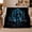 Portal Panther, variant on Magical Black Cat Kitten Under Glowing Blue Crescent, Mystical Pet Portrait Pattern, Warm Flannel Blanket for Living Room and Bedroom, Cat Lovers autumn celebration Gift, Pet Lover Home Decor