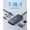 thumbnail image 1 of Anker USB C Hub, Adaptador PowerExpand+ 7-en-1 USB C Hub, con HDMI 4K, entrega de energía de 100W, puertos de datos USB-C y 2 USB-A de 5 Gbps, lector de tarjetas microSD y SD, para MacBook Air, MacBoo, 1 of 2