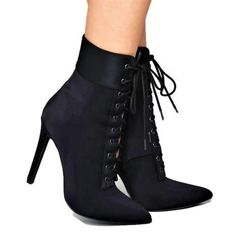 Pencil heel ankle boots deals