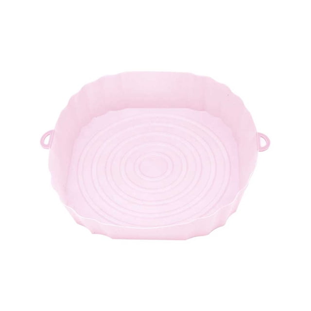 Yuarrent Freidora de aire, bandeja para freír de silicona, resistente al calor, bandeja para hornear, horno reutilizable, alfombrilla para barbacoa, Cocina y Comedor Rosa claro Yuarrent HA070984-02
