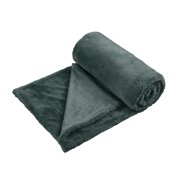 Home Soft Things Faux Fur Throw - Gunmetal - 50 x 60