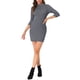 thumbnail image 1 of INSPIRE CHIC Vestido Vintage de Mujer con Manga 3/4 y Cuello Alto a Cuadros M Azul Profundo, 1 of 6