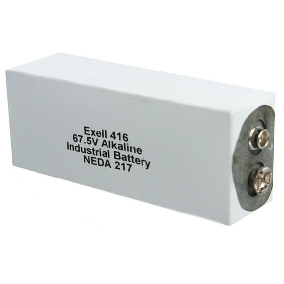 Exell 416A Alkaline 67.5V 180mAh Battery NEDA 217 Compatible with A416,ER-416