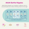 thumbnail image 3 of Bottle Nipples MAM Mixed Flow de silicona de nivel 2 y 3, paquete de 4, 3 of 5