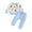 Blue, variant on Toddler Baby Boy Girl Clothes Kids Boys Autumn Winter Round Neck Long Sleeve Drawstring Pants 6 12 18 24 Months 2T 3T Everyday Outfit Set 2 PC
