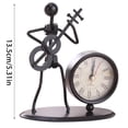 thumbnail image 3 of Hbdhejl Creative Iron Stainless Steel Small Desk Clock Iron Retro Personality Clock Gift Birthday Gift Iron Table Alarm Clock With Musical Instruments Gadgets Decoration Craft, 3 of 8
