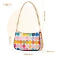 thumbnail image 3 of FORMRS Womens Shoulder Bag with Chain Strap Clutch Purse Cute Tote Handbag, Yellow Circles, 3 of 7