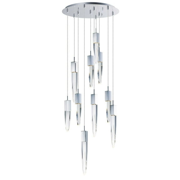 E31247-20PC ET2 Lighting Quartz - 20 Inch 60W 10 LED Pendant-Polished Chrome Finish