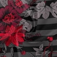 thumbnail image 2 of Coolnut Bright Floral Black Round Table Cloth 60", Heat Resistant Table Cover with Umbrella Hole and Zipper for Outdoor Camping Picnic Party BBQ, 2 of 7