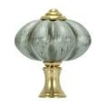 thumbnail image 2 of Pair of Brushed Nickel FInials and Chain Pull With Gold, 2 of 2