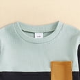 thumbnail image 5 of TOWED22 Toddler Baby Boy Clothes Fall Winter Fleece Outfits Color Block Sweatshirt & Jogger Pants,Black,12-18 M, 5 of 7