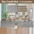 thumbnail image 5 of 185 Inch Extra Wide Retractable Baby Gate Retractable Gate Outdoor Extra Long Dog Gate Extra Wide Baby Gates for Large Openings, Mesh Dog Gate Extra Large Pet Gate, Gray, 5 of 7