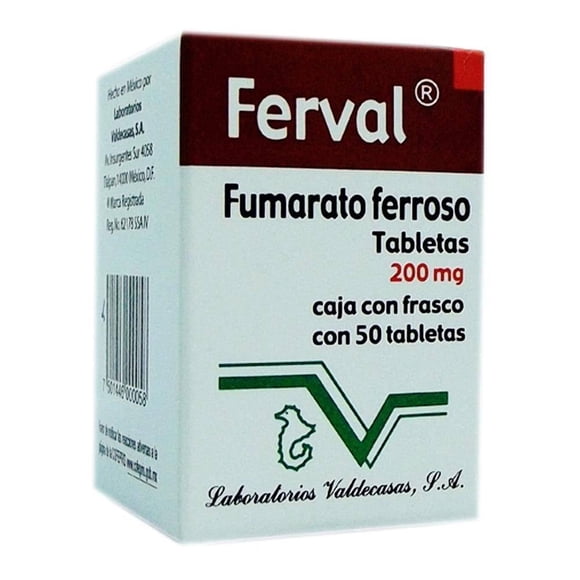 Ferval 200 mg 50 tabletas