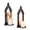 Black, variant on Sziqiqi Set of 2 Black Wall Candle Holders with Mirror: Rustic Distressed Wood Gothic Wall Sconces for Home Decor Farmhouse Candles Display