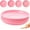 4 Pink, variant on 9 In Unbreakable Wheat Straw Plates - 5 Pcs Lightweight Dish Sets, Dishwasher & Microwave Safe - Plastic Plates Reusable - Perfect for Camping, Picnic, BPA Free & Eco-Friendly (5 Yellow)