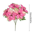 thumbnail image 3 of ToyKingdee Poinsettia Flowers Artificial, Poinsettia Christmas Decoration, Long Stem Velvet Poinsettia Bouquet for Christmas Tree Porch Home Garden Decoration, 3 of 6
