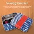 thumbnail image 3 of Sewing Kit Box, Complete Tools Sewing Box Set 21pcs Stainless Steel Plastic  for Travel for Adults, 3 of 8