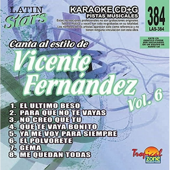 Karaoke Latin Stars 384 Vicente Fernandez Vol. 6