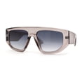 thumbnail image 3 of Womens Minimal Flat Top Thick Plastic Racer Sunglasses Grey Smoke, 3 of 4