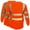 Neon Orange, variant on 2 Pack-High Visibility Long Sleeve T-Shirt Hi Vis Green Work Safety Reflective Tape Class 3 Size: Large