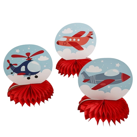Fun Express 7 1/2" x 9" Airplane Party Tabletop Centerpieces Set - 3 Pieces
