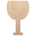 thumbnail image 1 of Wine Glass Half Full Wood Holiday Christmas Tree Ornament Unfinished DIY Pre-Drilled Craft, 1 of 7