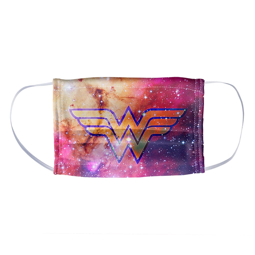 Wonder Woman Galaxy Logo 1-Ply Reusable Face Mask Covering, Kids