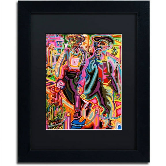 Trademark Fine Art "Thugs" Canvas Art by Josh Byer, Black Matte, Black Frame