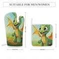 thumbnail image 2 of Cute Dragon Baby Oven Mitt And Pot Holder Set Oven Glove for Kitchen Baking Cooking Grilling, 2 of 6