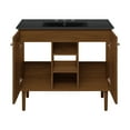 thumbnail image 6 of Bron 36" Freestanding Bathroom Vanity in Brown Oak with Black 3-Hole Widespread Sink Top, 6 of 7