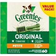 Greenies Original Petite Natural Dental Care Dog Treats, 36 Oz Pack (60 Treats)