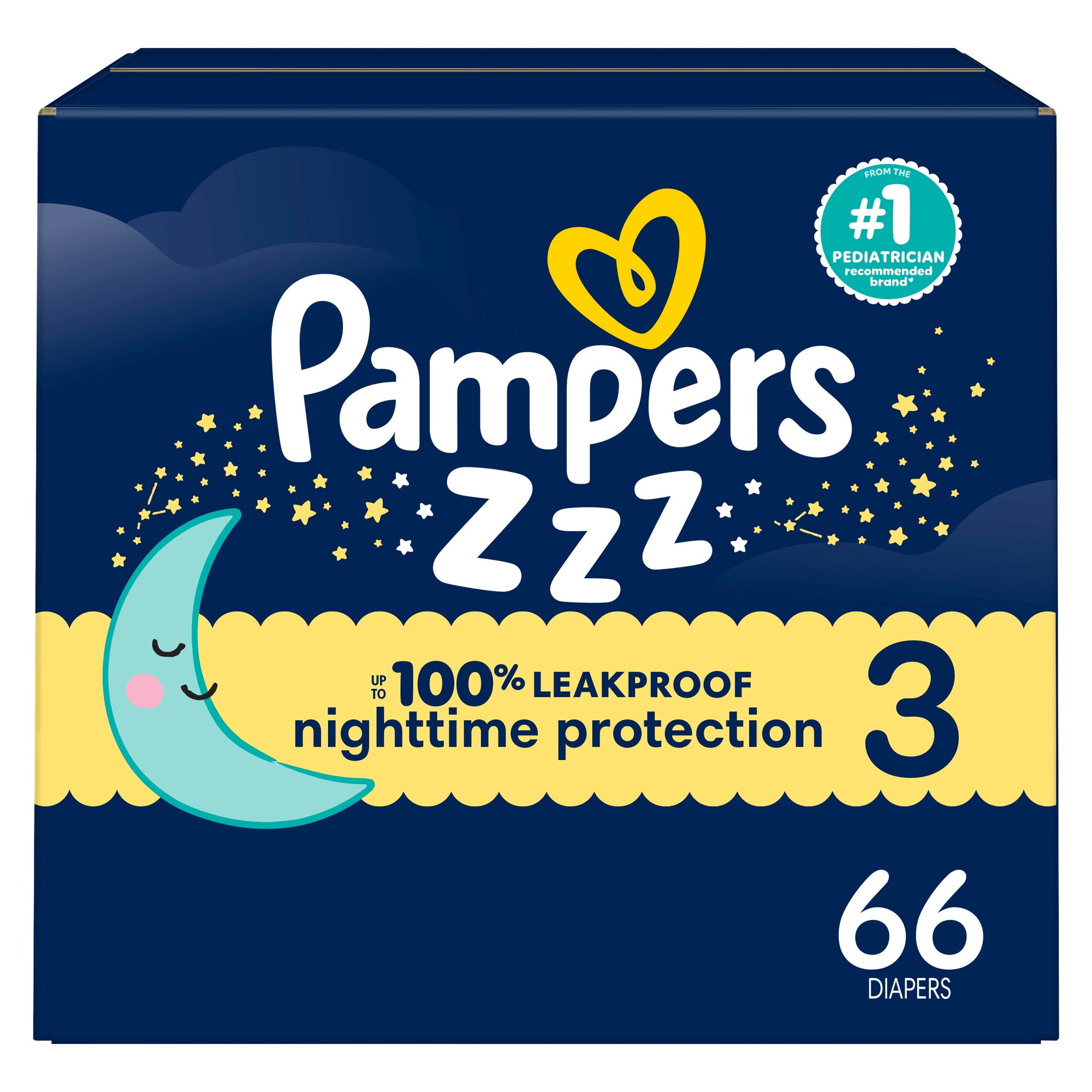 ZZZ Overnight Diapers, Size 3 (16-28 lbs), Nighttime Protection