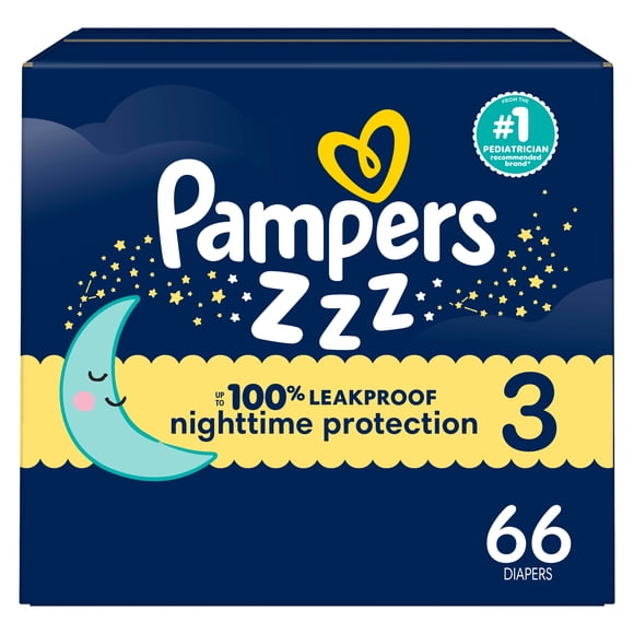 ZZZ Couches de Nuit, Taille 3 (16-28 lbs), Couche pour Bébé Jetable à Protection de Nuit