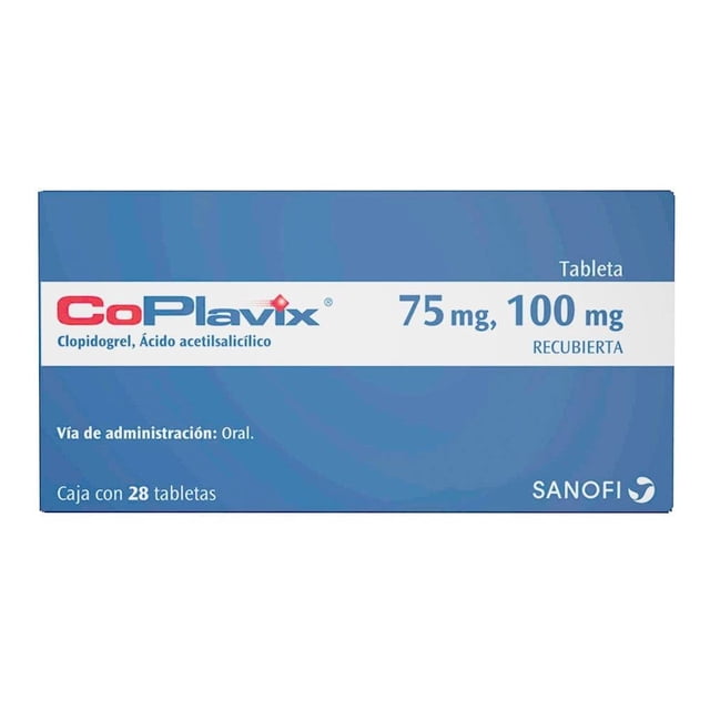 Coplavix 75 mg/100 mg, 28 tabletas recubiertas