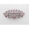 thumbnail image 2 of Faship Gorgeous Light Pink Blush Crystal Floral Hair Barrette Clip, 2 of 4