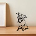 thumbnail image 3 of Esculturas abstractas de perros en estantería para sala de estar, objetos de colección, forma lineal para dormitorio 10x10x16 cm, 3 of 9