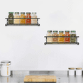 thumbnail image 2 of Heavy Duty Slide Out Seasoning Kitchen Organizer, Durable Material To Last, For Cabinet - Space-Saving Organizer, Wall Mount Spice Organizer, Pull Out Spice Rack Organizer, 2 Sets, 2 of 5