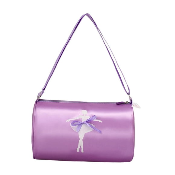 Bolsa de ballet con correa ajustable para niñas, bolsa de lona para gimnasia, deportes y viajes. Púrpura