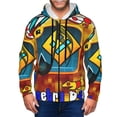 thumbnail image 6 of Lsque Geometry Dash for Mens Full-zip Hoodie, Zip-up Pullover Hooded Sweatshirt, Kangaroo Pocket Hoodie Ideal for Daily Wear, Travel, and Home-Small, 6 of 8
