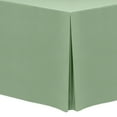 thumbnail image 1 of Ultimate Textile 6 ft. Fitted Polyester Tablecloth - for 18 x 72-Inch Banquet and Folding Rectangular Tables - 36"H, Sage Green, 1 of 3