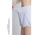 thumbnail image 4 of POINTERTECK Women Elastic High Waist Solid Color Quick-Dry Running Sport Workout Summer Shorts, 4 of 11