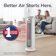 Lasko 22.5 1500W Oscillating Ceramic Tower Electric Space Heater, with Timer, White, 5775