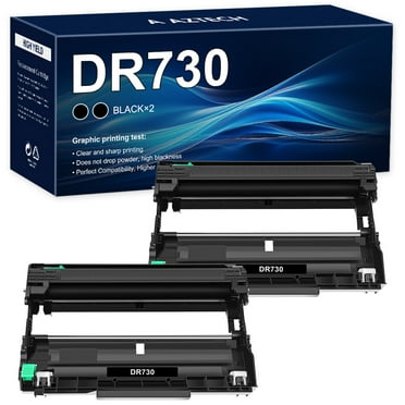 DR730 Drum Unit Compatible for Brother DR-730 DR730 DCP-L2550DW HL-L2350DW HL-L2370DW HL-L2390DW (Black, 2-Pack)