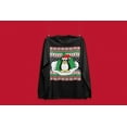 thumbnail image 5 of Old Glory Mens Penguin on Ice Ugly Christmas Sweater Long Sleeve T Shirt, 5 of 6
