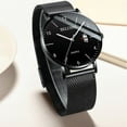 thumbnail image 2 of Belushi New Trendy Leather Mesh Steel Belt Waterproof Luminous Watch Student Quartz Watch Men's Watch, 2 of 7